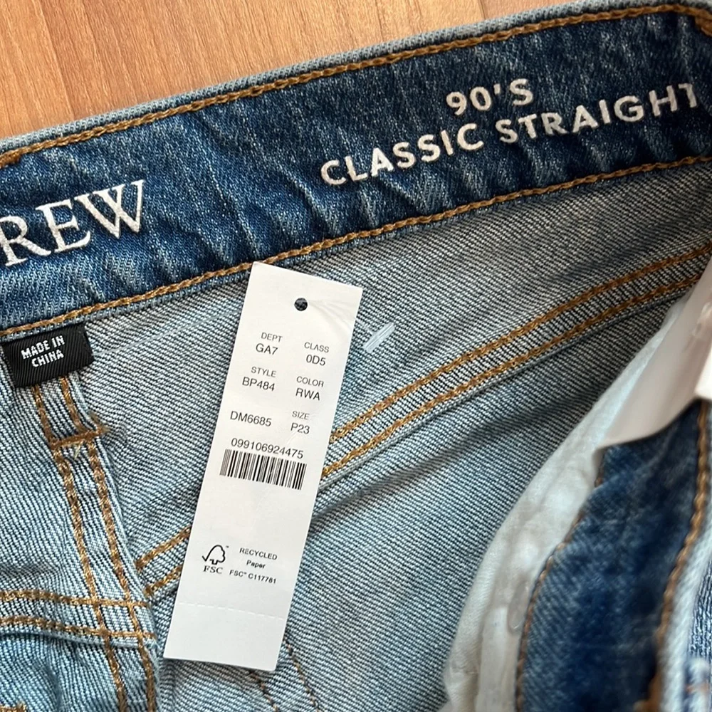 J.Crew High-rise '90s classic straight jean in Rouses wash